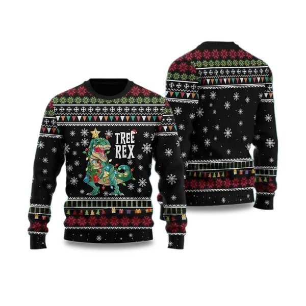 2025 Tree Rex Ugly Christmas Sweater 1