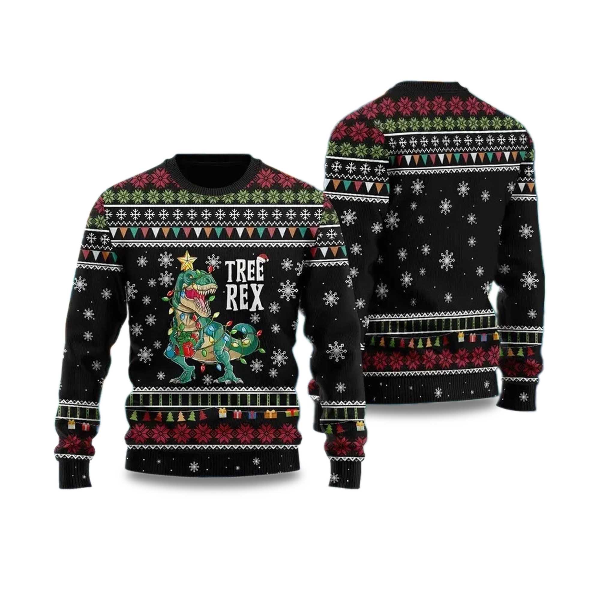 2025 Tree Rex Ugly Christmas Sweater 