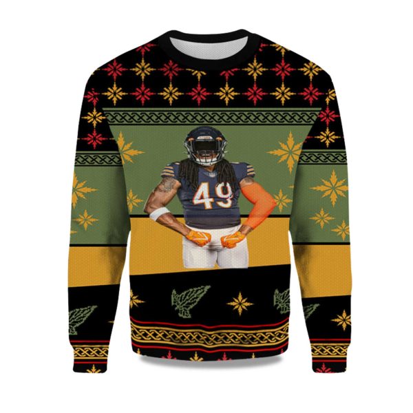 2025 Tremaine Edmunds Chicago Bears Ugly Christmas Sweater 1