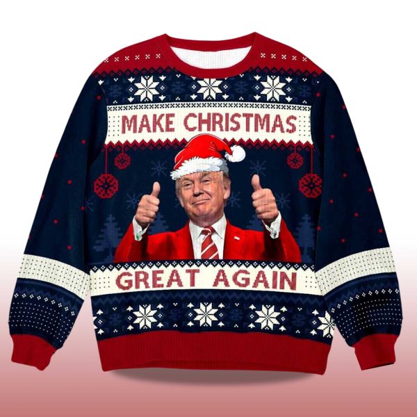 2025 Trump Maga Make Christmas Great Again Ugly Christmas Sweater 2