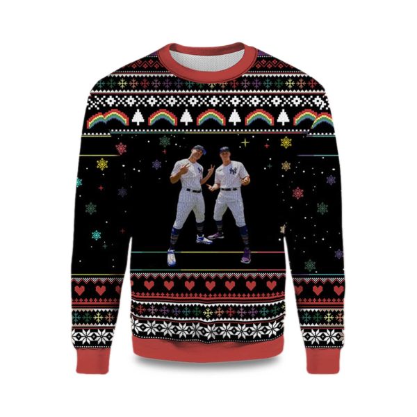 2025 Two Star Of New York Yankees Ugly Christmas Sweater 1