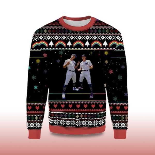 2025 Two Star Of New York Yankees Ugly Christmas Sweater 2