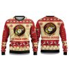 2025 US Marine Corps Veterans Proudly Served Ugly Christmas Sweater 1