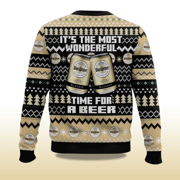 2025 Warsteiner Its The Most Wonderful Time For A Beer Christmas Ugly Sweater 2