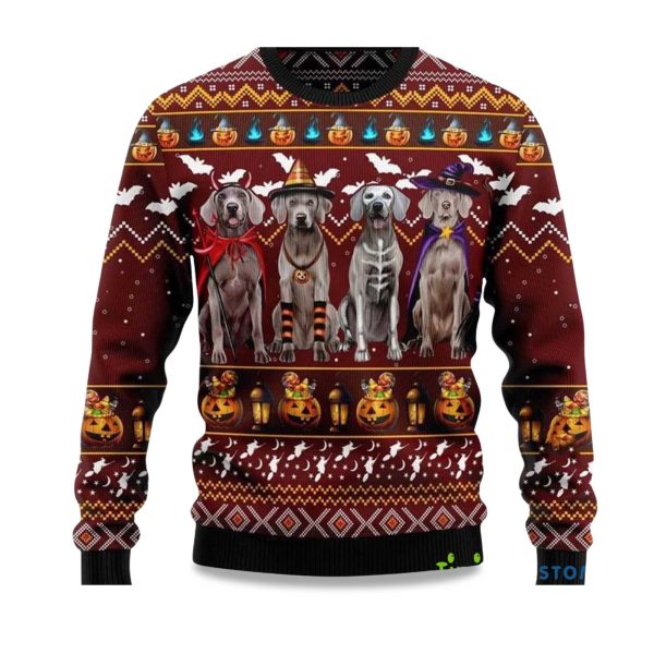 2025 Weimaraner Dog Ugly Christmas Sweater 1