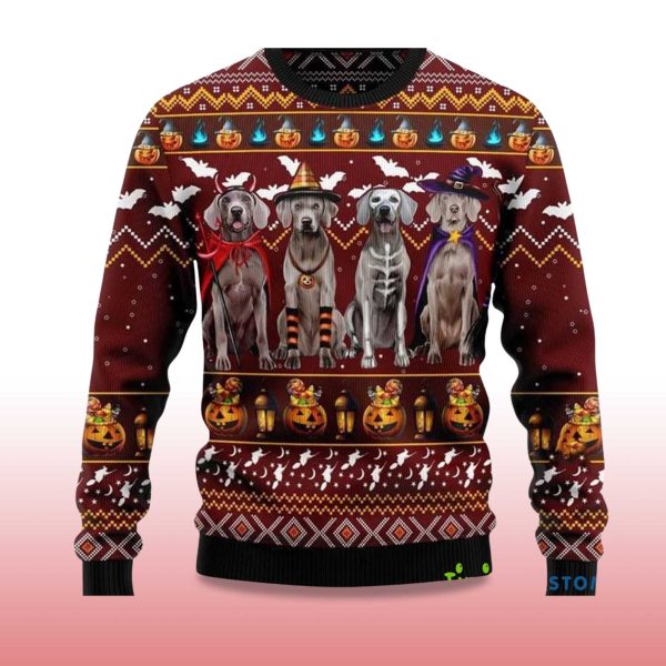 2025 Weimaraner Dog Ugly Christmas Sweater 2