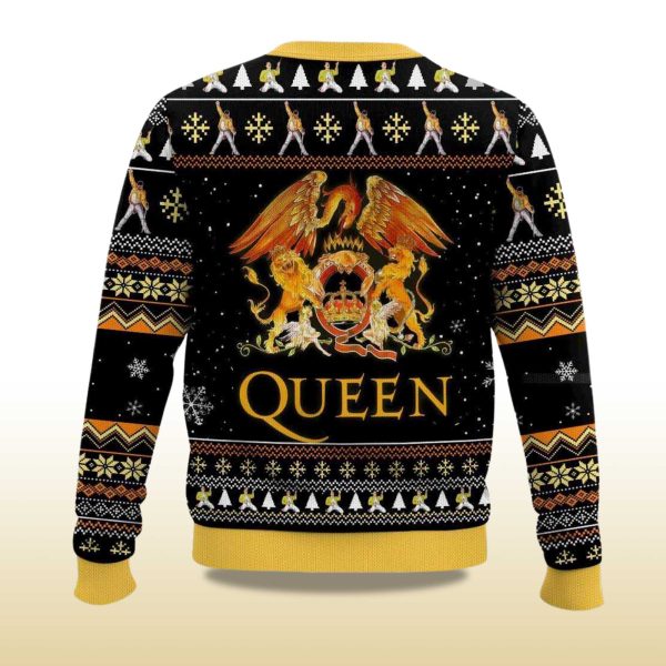 2025 Yes I Am Old But I Saw Freddie Mercury On Stage Freddie Mercury Queen Christmas Ugly Sweater 2