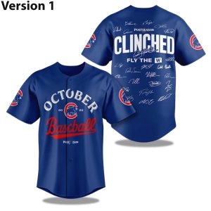 Cubs Clinched Fly The W 2025 Jersey 1