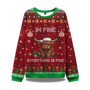 Im Fine Everything Is Fine Ugly Christmas Sweater 1