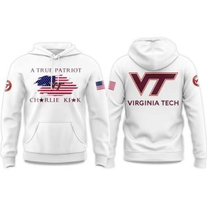 Virginia Tech A True Patriot Charlie Kirk Hoodie