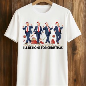 I Will Be Home For Christmas Dancing Trump Shirt 5