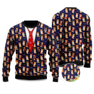 2025 Corgis Christmas Pattern Vest Style Ugly Christmas Sweater 1