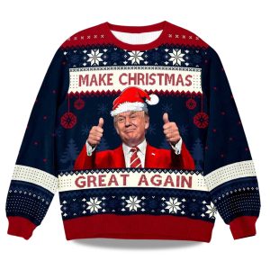 2025 Trump Maga Make Christmas Great Again Ugly Christmas Sweater 1