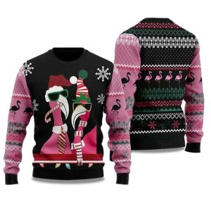 2025 Flamingo Ugly Christmas Sweater 1