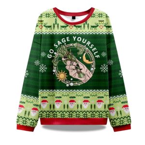 2025 Go Sage Yourself Ugly Christmas Sweater 1