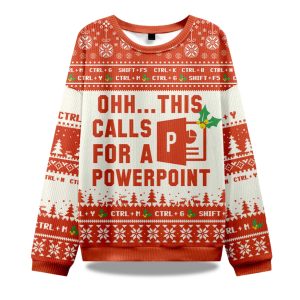 2025 Ohh This Calls for a Powerpoint Ugly Christmas Sweater 1