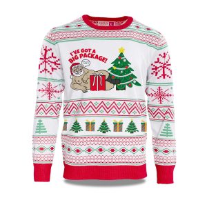 2025 Ive Got A Big Package Santa Ugly Christmas Sweater 1