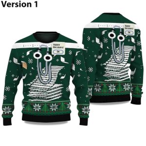 2025 Clippy Holiday Ugly Christmas Sweater 1
