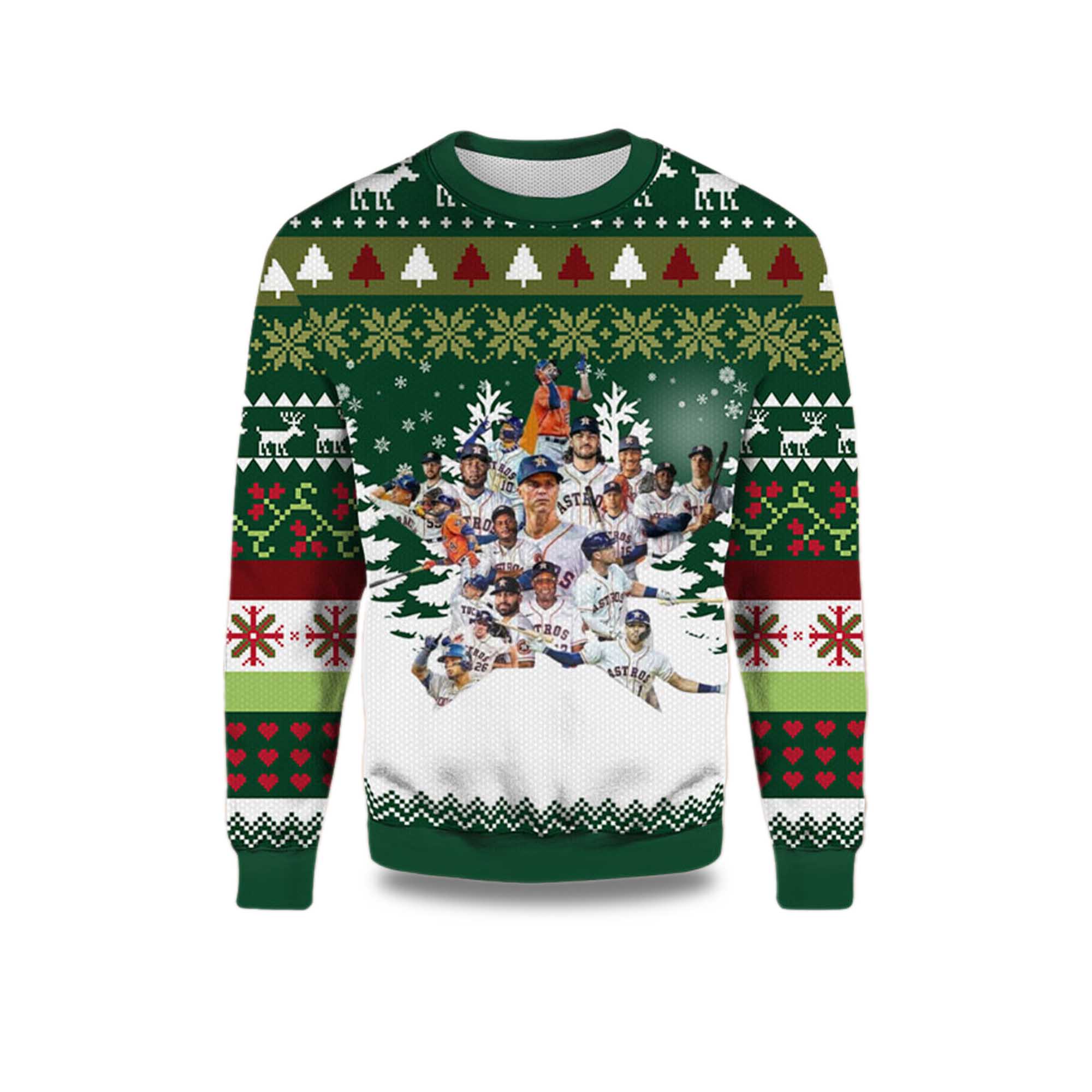 All Star Team Houston Astros Ugly Christmas Sweater 2025 