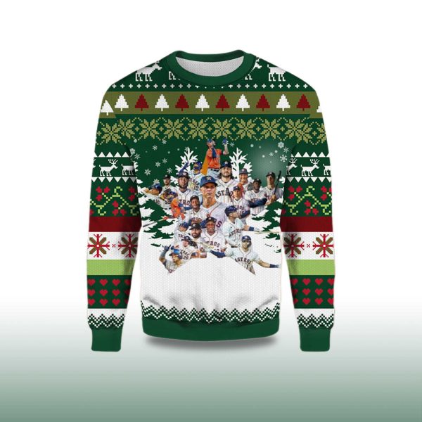 All Star Team Houston Astros Ugly Christmas Sweater 2025 2