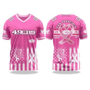 SF 49ers Breast Cancer Awareness Month Jersey 2025 1