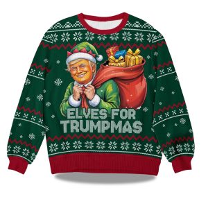 2025 Elves For Trumpmas Ugly Christmas Sweater 1
