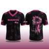 Baltimore Ravens Breast Cancer Awareness Month Football 2025 V neck Short Sleeve Jersey 2