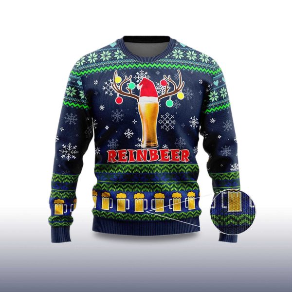 Beer Reindeer Christmas Ugly Sweater 2025 2