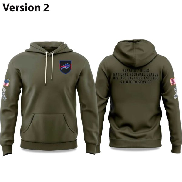 Bills Salute to Service Olive 2025 Hoodie