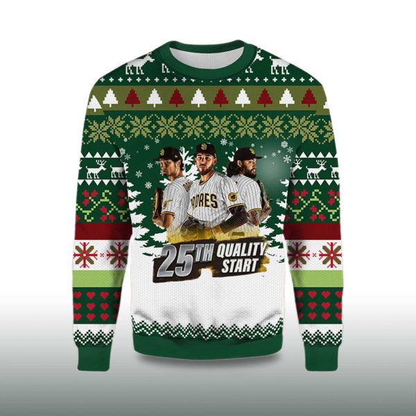 2025 San Diego Padres Quality Crew Ugly Christmas Sweater