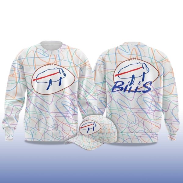 Buffalo Bills Josh Allen Billustration 2025 Sweatshirt