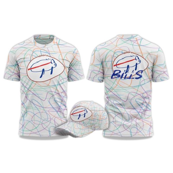 Buffalo Bills Josh Allen Billustration 2025 T Shirt