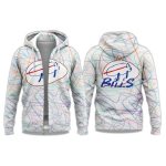 Buffalo Bills Josh Allen Billustration 2025 Zip Hoodie