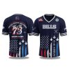 Buffalo Bills US Air Force Birthday 2025 V neck Short Sleeve Jersey 1