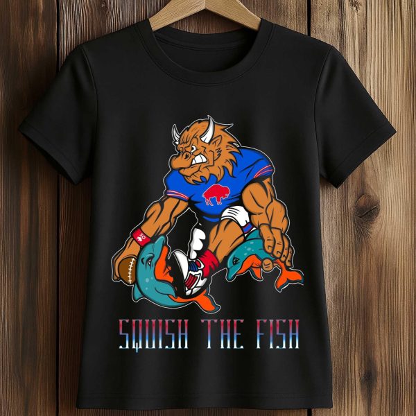 Buffalo Bills vs Miami Dolphins Squish The Fish Shirt 2