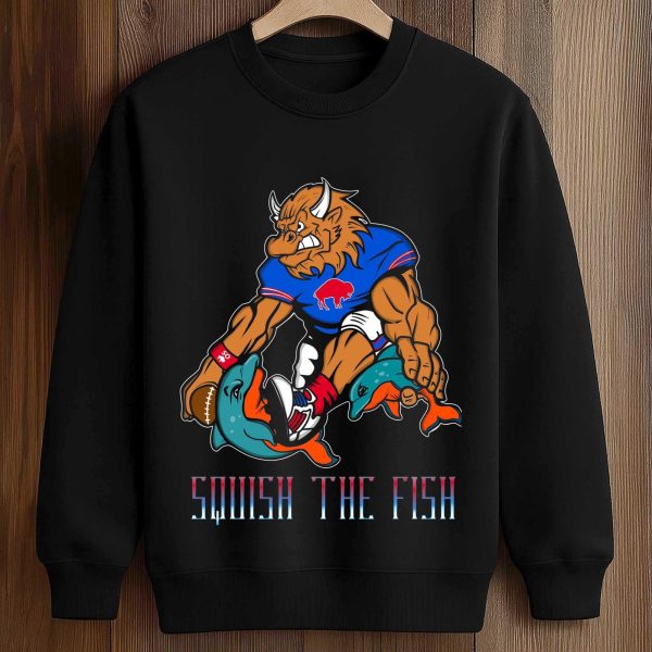 Buffalo Bills vs Miami Dolphins Squish The Fish Shirt 3