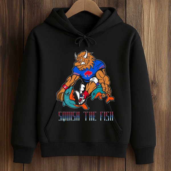 Buffalo Bills vs Miami Dolphins Squish The Fish Shirt 4