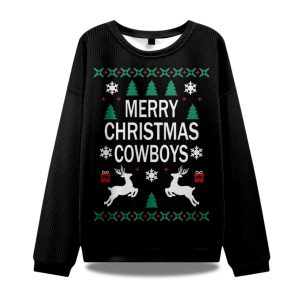 Merry Christmas Cowboys Ugly Christmas Sweater 1