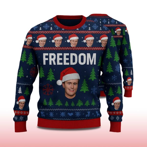 Charlie Kirk Freedom Ugly Christmas Sweater