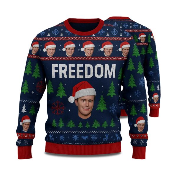 Charlie Kirk Freedom Ugly Christmas Sweater