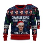 Charlie Kirk Rest In Peace 1993-2025 Ugly Christmas Sweater