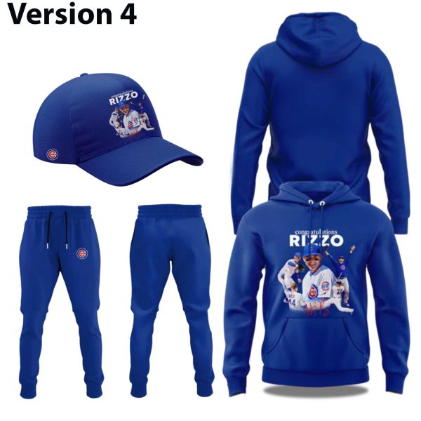 Chicago Cubs Legend Anthony Rizzo Thank You For Memories 2025 Hoodie 4