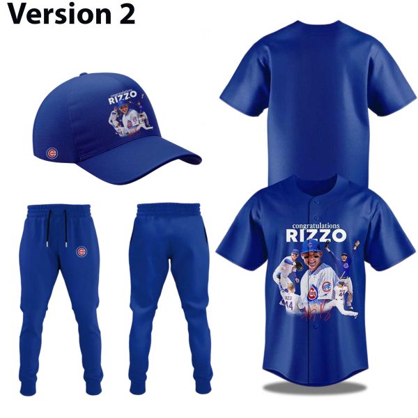 Chicago Cubs Legend Anthony Rizzo Thank You For Memories 2025 Jersey 2