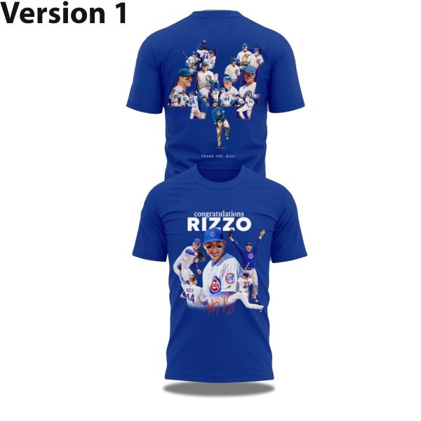 Chicago Cubs Legend Anthony Rizzo Thank You For Memories 2025 T Shirt 1