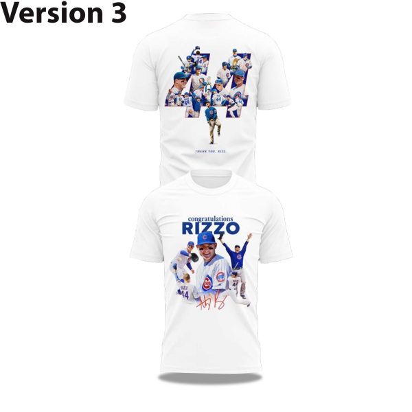 Chicago Cubs Legend Anthony Rizzo Thank You For Memories 2025 T Shirt 3