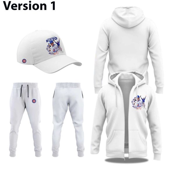 Chicago Cubs Legend Anthony Rizzo Thank You For Memories 2025 Zip Hoodie 1