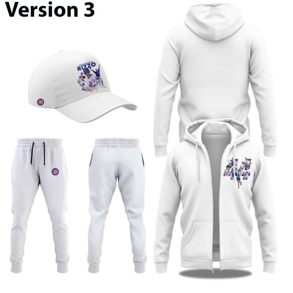 Chicago Cubs Legend Anthony Rizzo Thank You For Memories 2025 Zip Hoodie 3