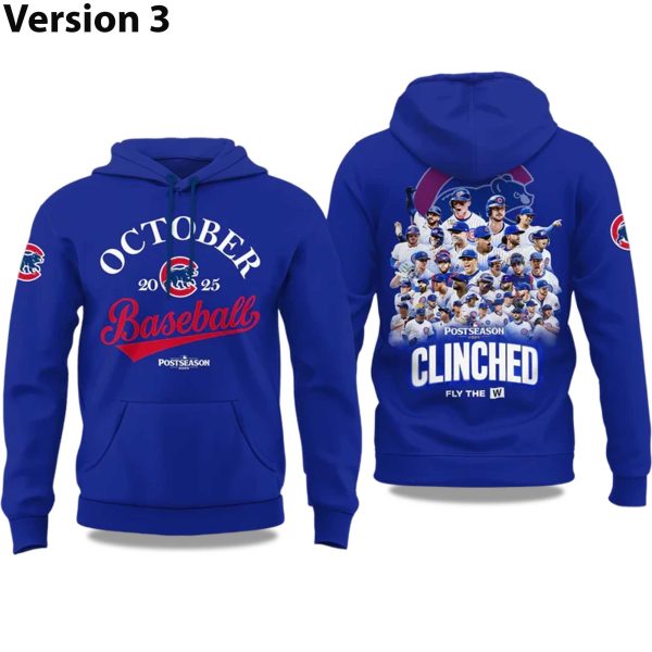 Chicago Cubs October Baseball Postseason 2025 Hoodie