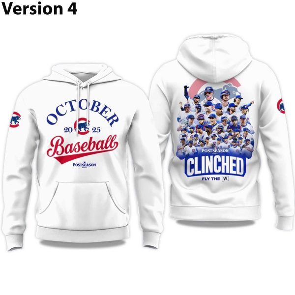 Chicago Cubs October Baseball Postseason 2025 Hoodie
