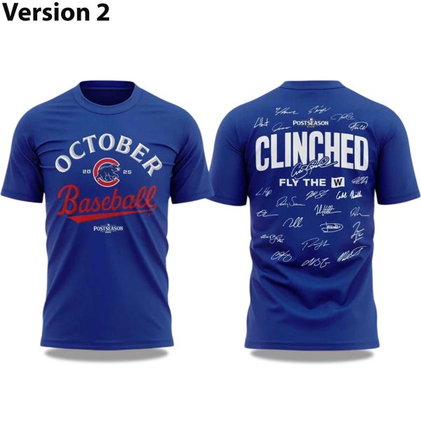 Chicago Cubs October Baseball Postseason 2025 T Shirt